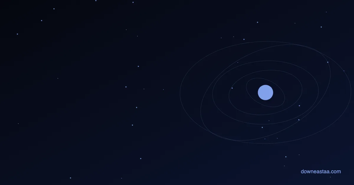 A faint comet with a short tail crossing a field of distant stars