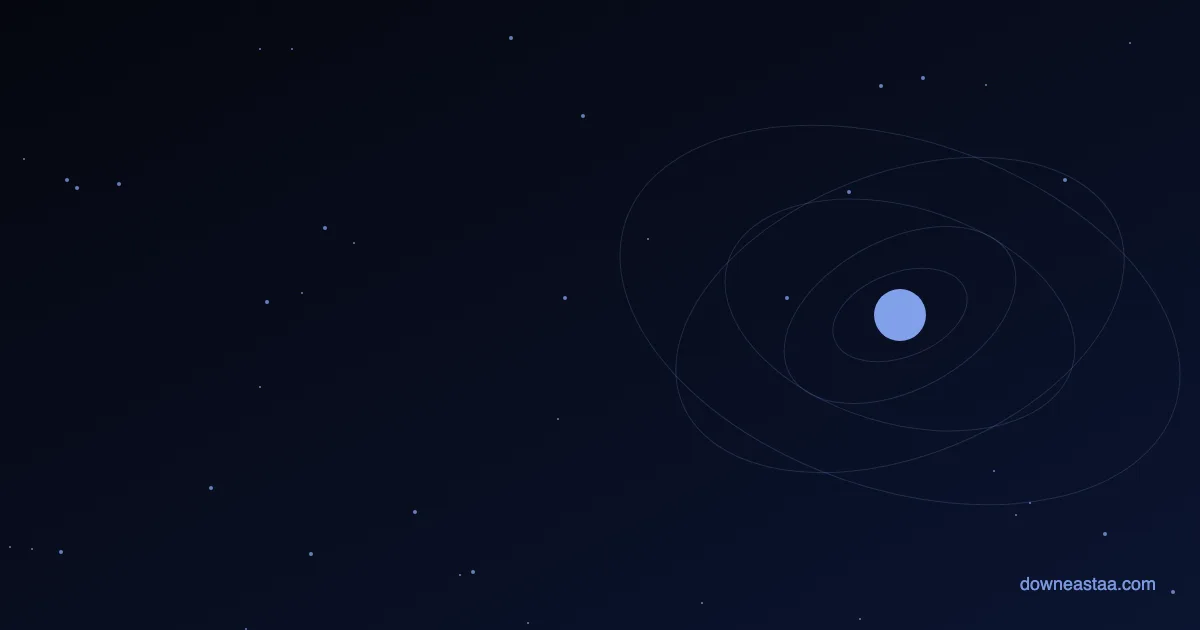A low golden full Moon over a dark southern horizon in a star-dusted June sky